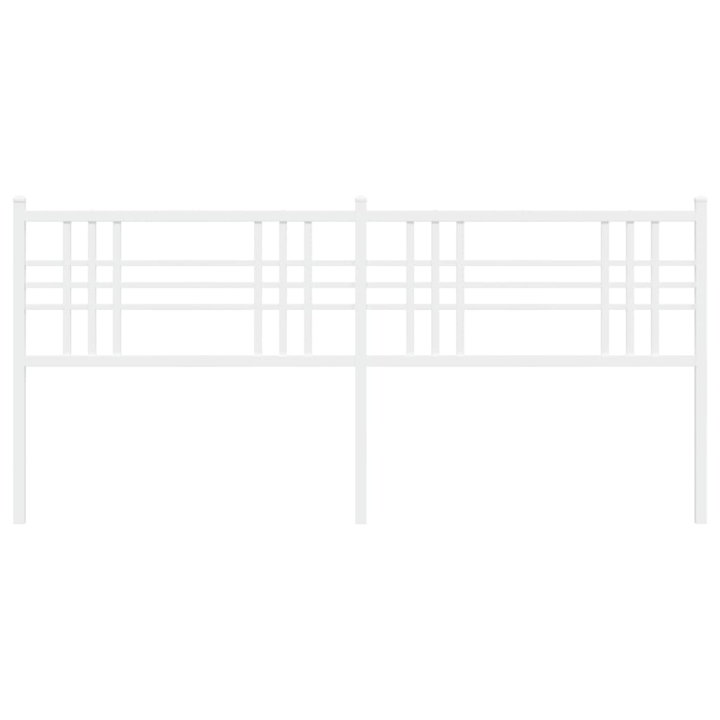 Utskiftbar sengegavl i metall hvit 193 cm