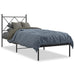 Sengeramme i metall med hodegavl svart 75x190 cm