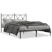 Sengeramme i metall med hodegavl svart 140x190 cm