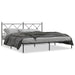 Sengeramme i metall med sengegavl svart 183x213 cm