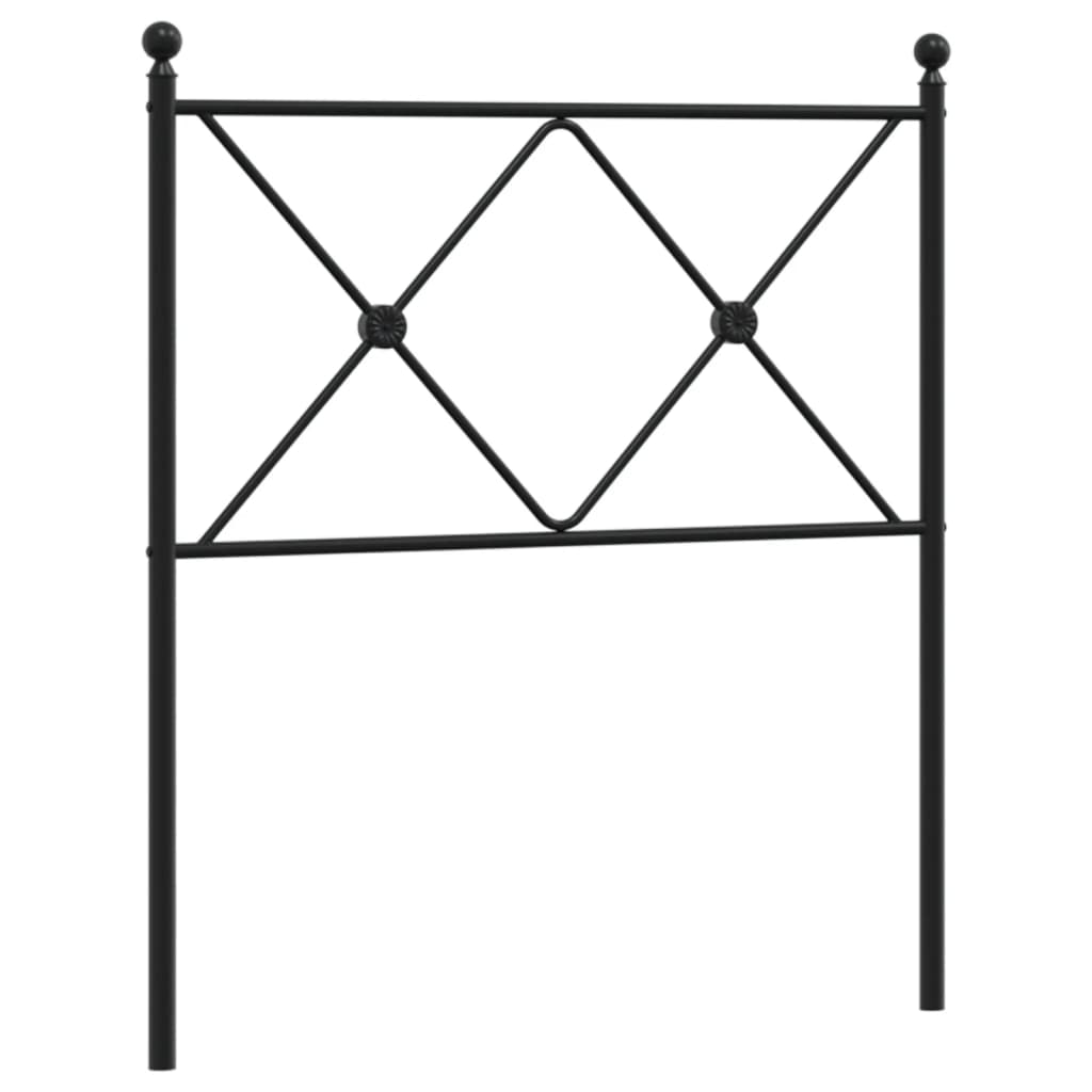 Utskiftbar sengegavl i metall svart 75 cm