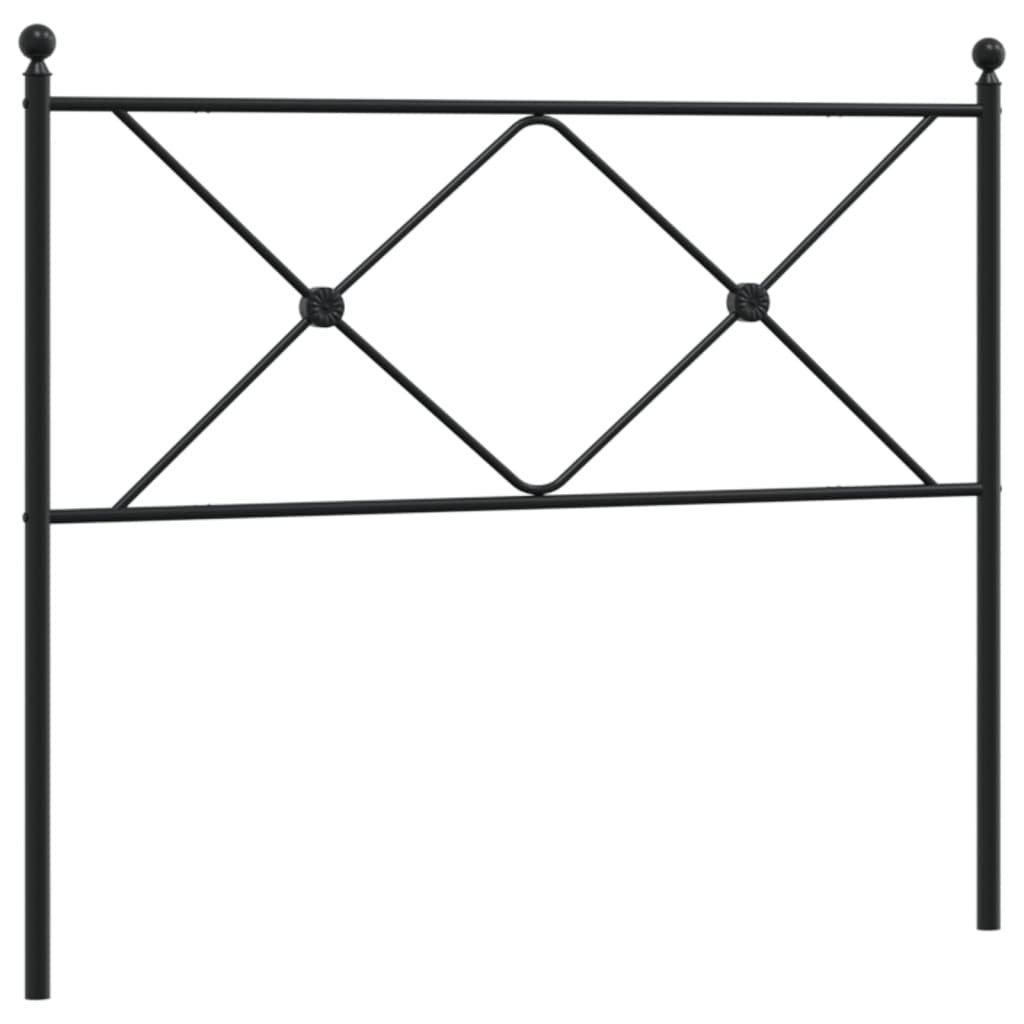 Utskiftbar sengegavl i metall svart 100 cm