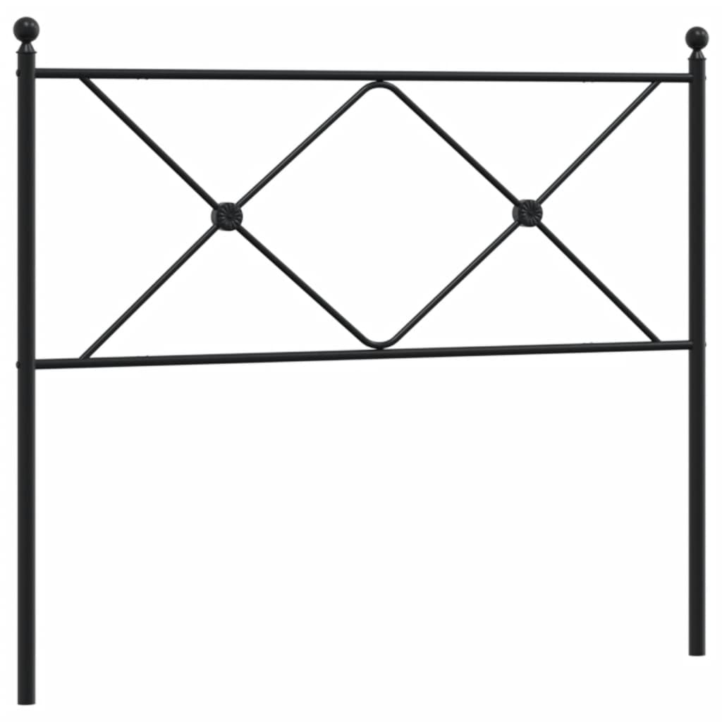 Utskiftbar sengegavl i metall svart 107 cm