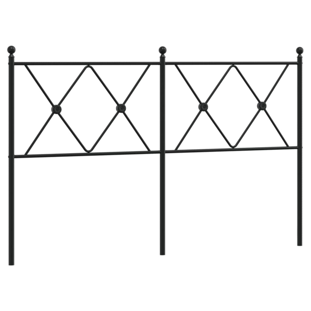 Utskiftbar sengegavl i metall svart 137 cm
