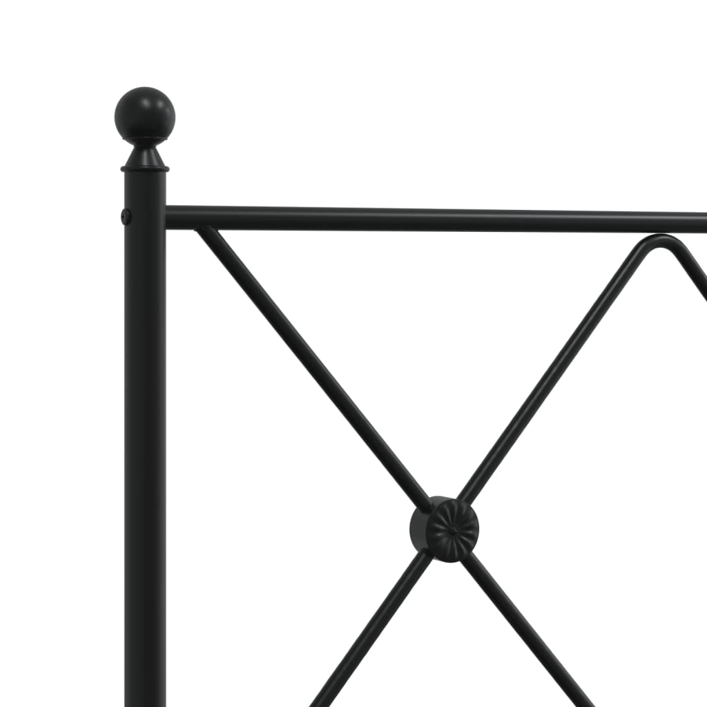 Utskiftbar sengegavl i metall svart 160 cm