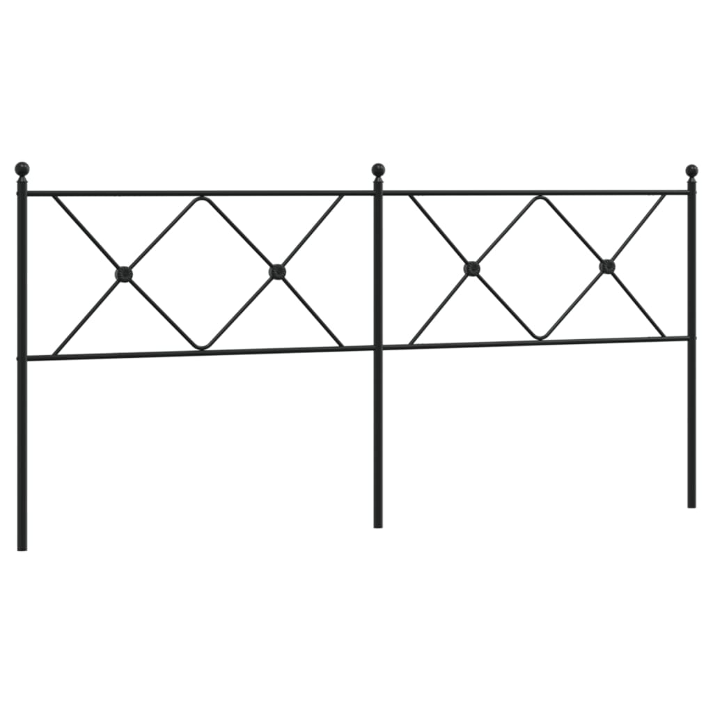 Utskiftbar sengegavl i metall svart 180 cm