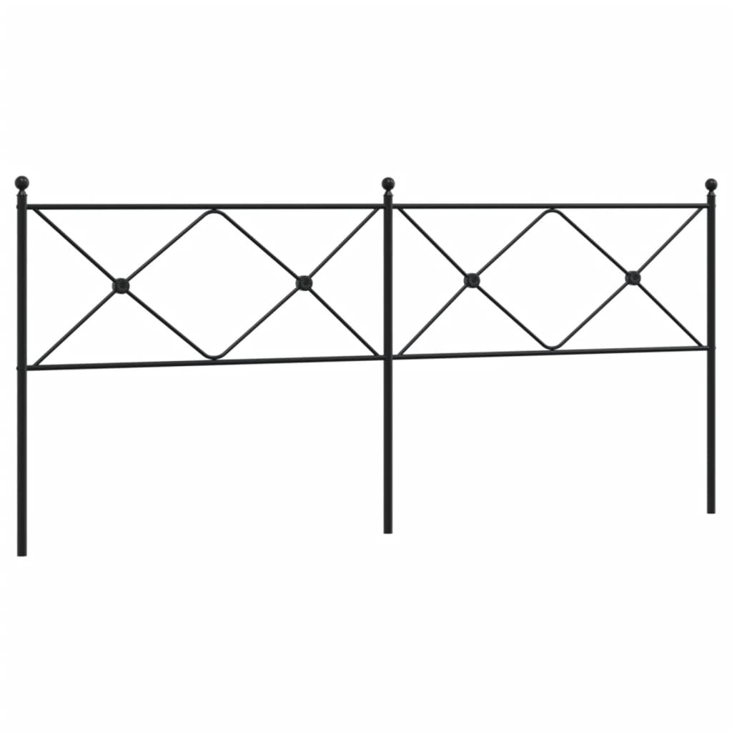 Utskiftbar sengegavl i metall svart 200 cm
