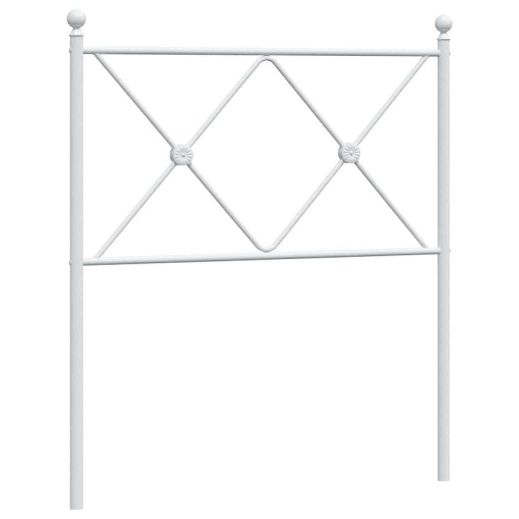 Utskiftbar sengegavl i metall hvit 75 cm