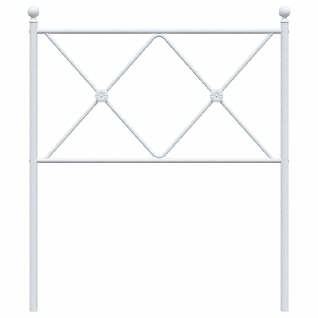 Utskiftbar sengegavl i metall hvit 75 cm