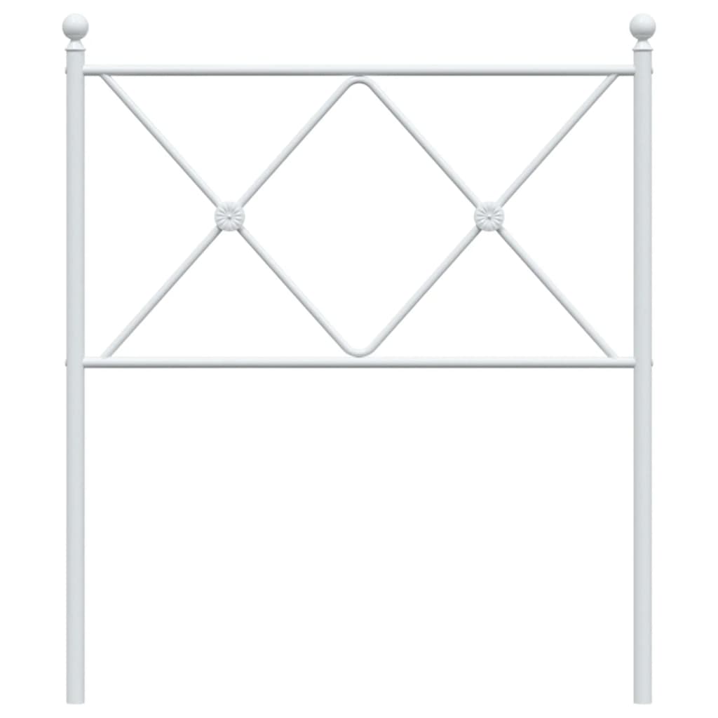 Utskiftbar sengegavl i metall hvit 80 cm