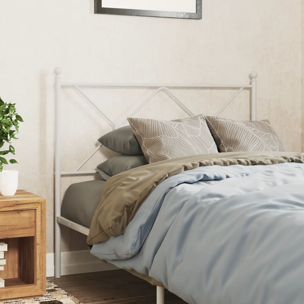 Utskiftbar sengegavl i metall hvit 100 cm