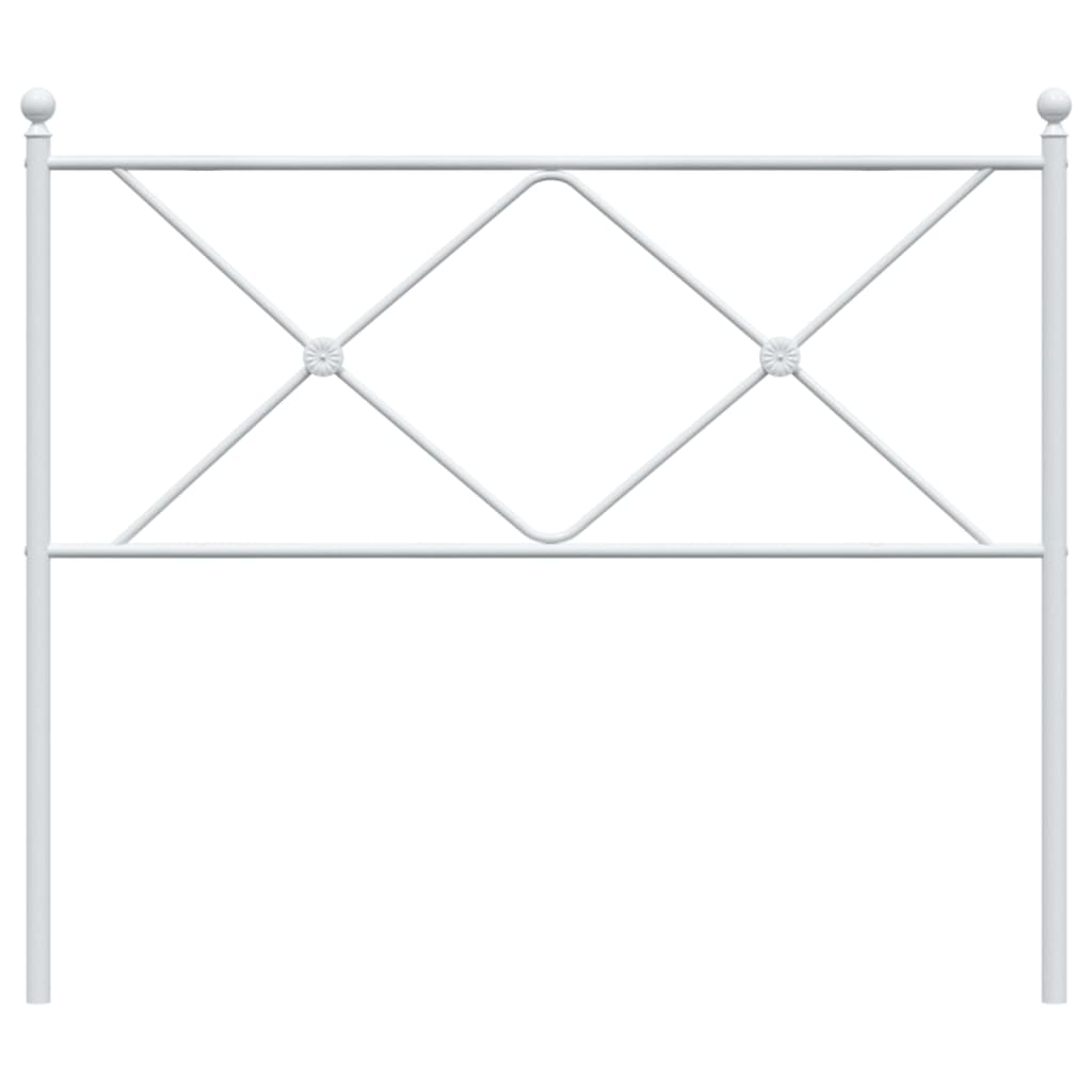 Utskiftbar sengegavl i metall hvit 107 cm