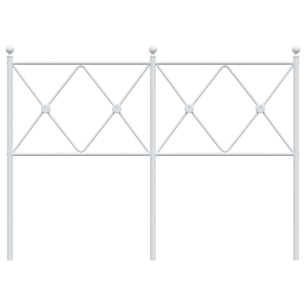 Utskiftbar sengegavl i metall hvit 120 cm