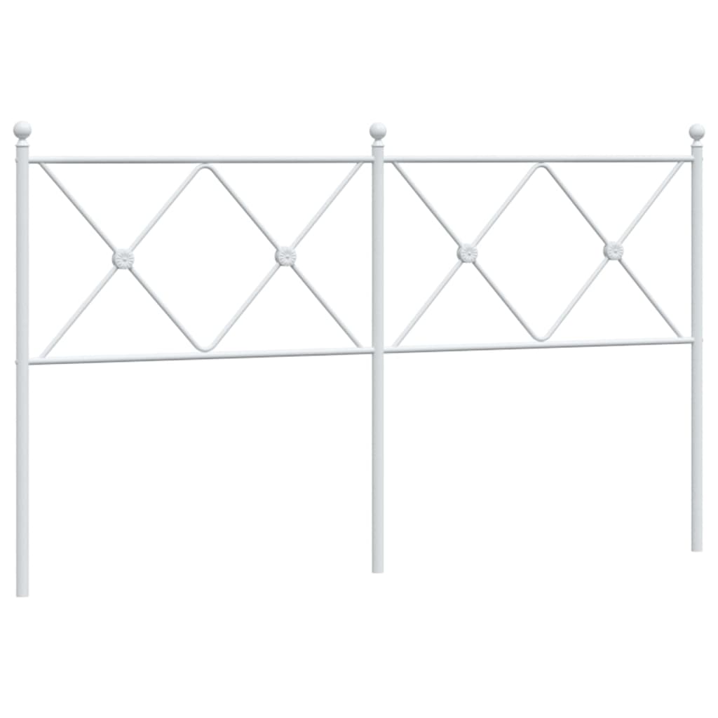 Utskiftbar sengegavl i metall hvit 150 cm