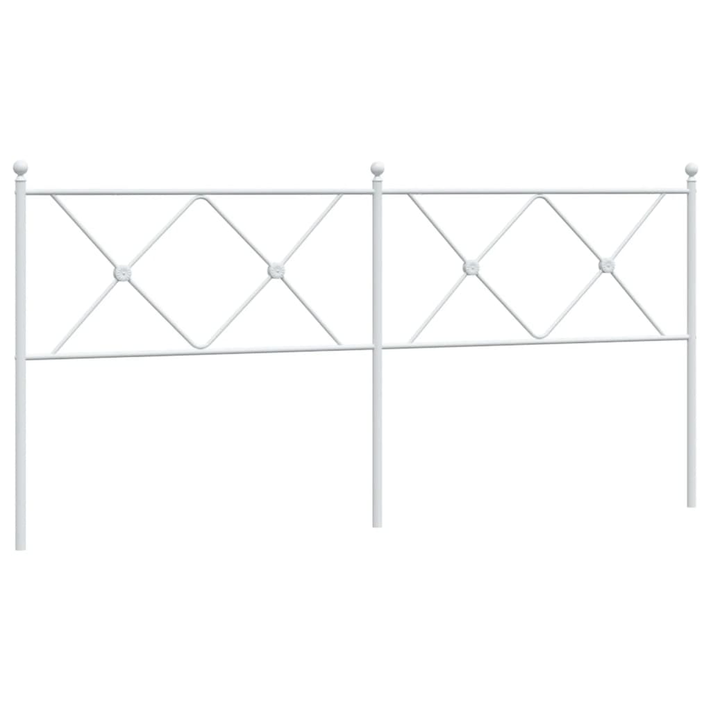Utskiftbar sengegavl i metall hvit 180 cm
