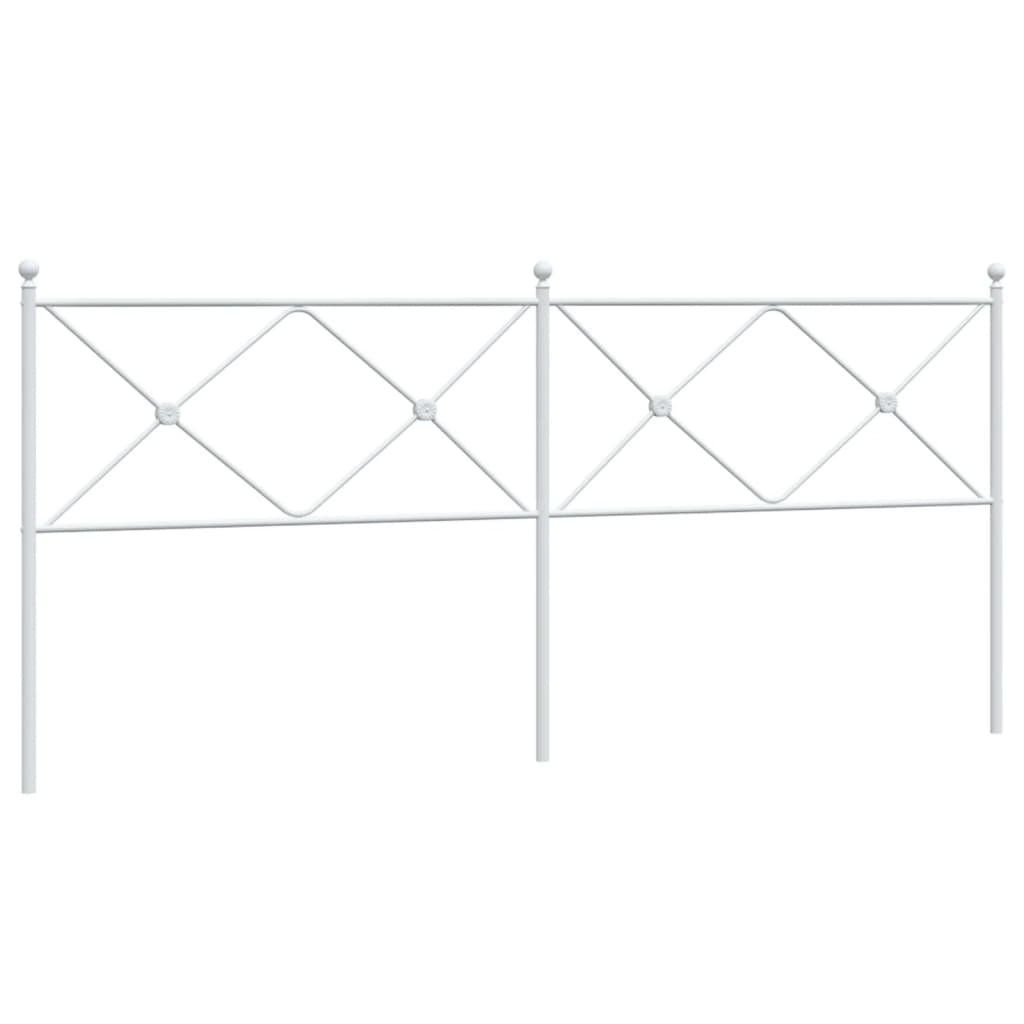 Utskiftbar sengegavl i metall hvit 193 cm