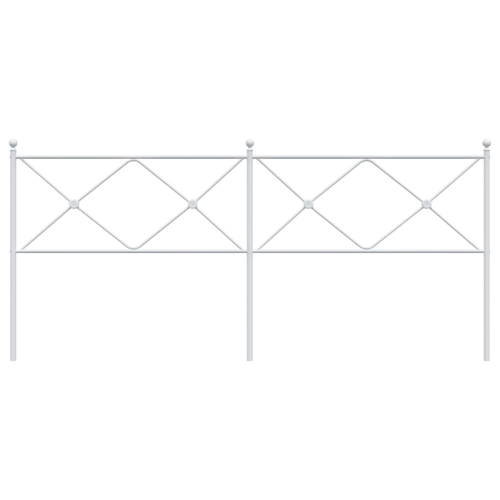 Utskiftbar sengegavl i metall hvit 200 cm