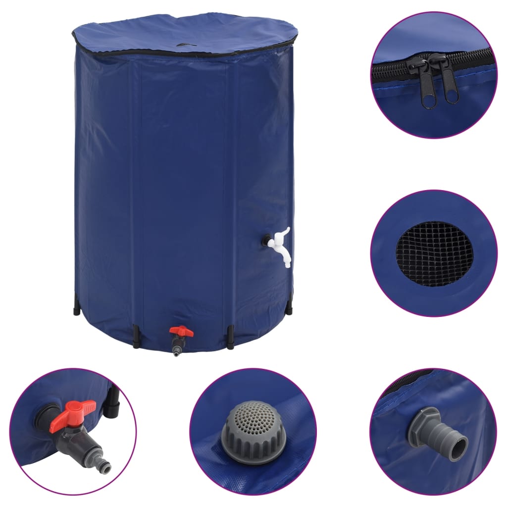 Vanntank med kran sammenleggbar 750 L PVC