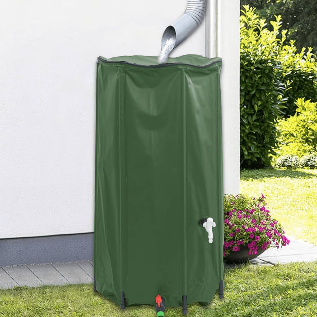 Vanntank med kran sammenleggbar 100 L PVC vidaXL