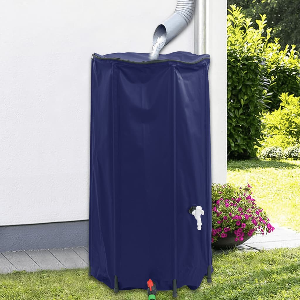Vanntank med kran sammenleggbar 100 L PVC vidaXL