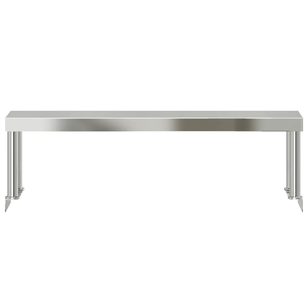 Overhylle til matlagingsbord 110x30x35 cm rustfritt stål