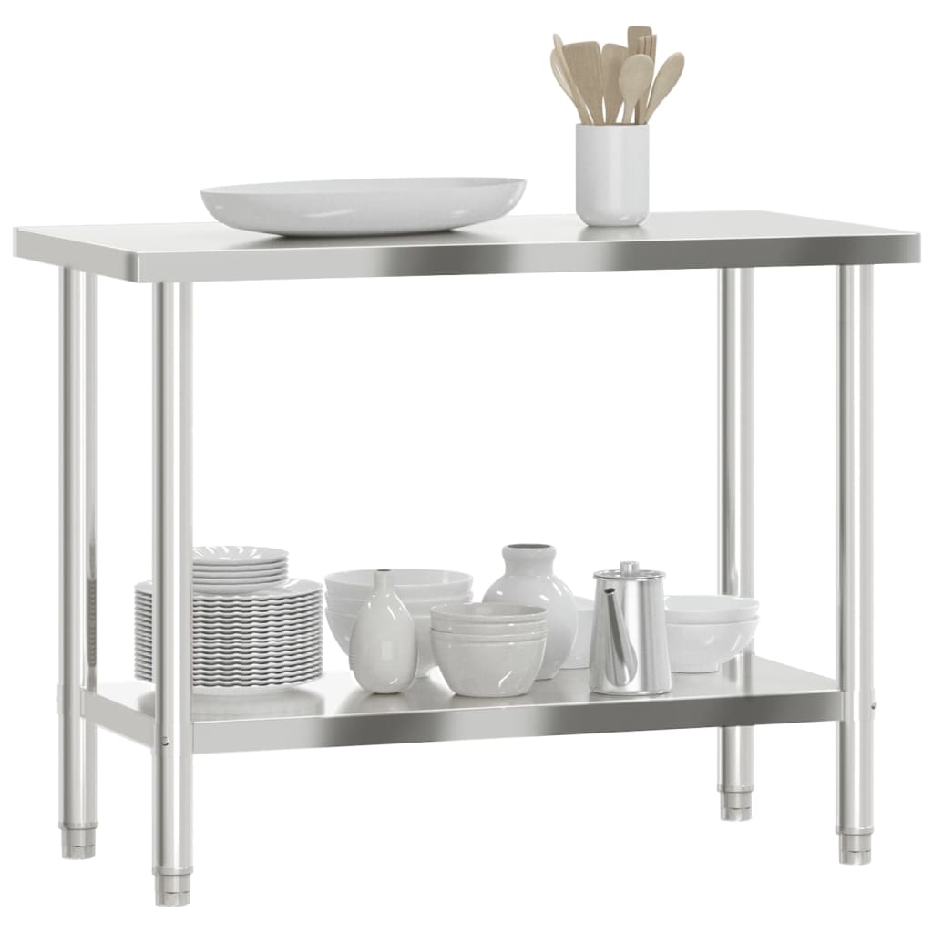 Matlagingsbord for kjøkken 110x55x85 cm rustfritt stål