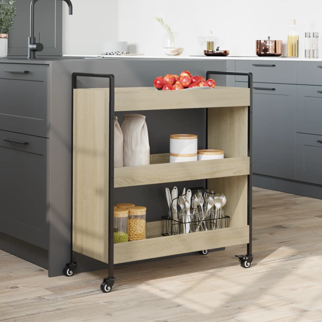 Kjøkkentralle sonoma eik 70x30x82 cm konstruert tre