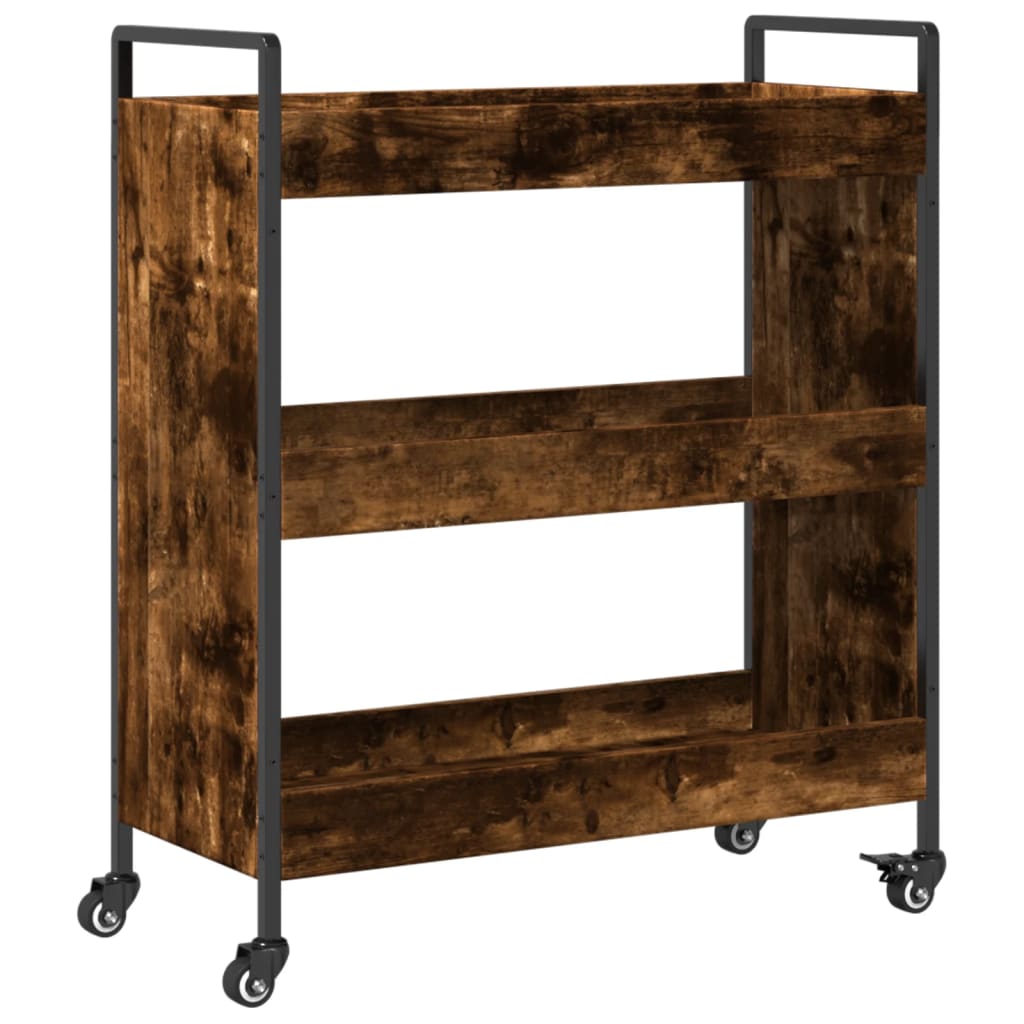 Kjøkkentralle røkt eik 70x30x82 cm konstruert tre