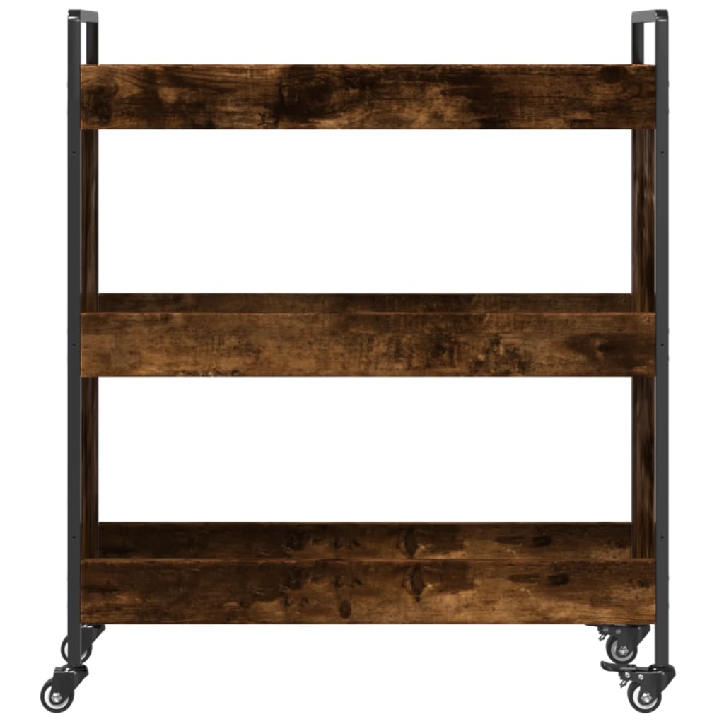 Kjøkkentralle røkt eik 70x30x82 cm konstruert tre
