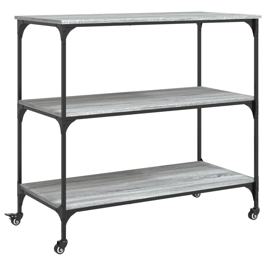 Kjøkkentralle grå sonoma 102x50x95 cm konstruert tre