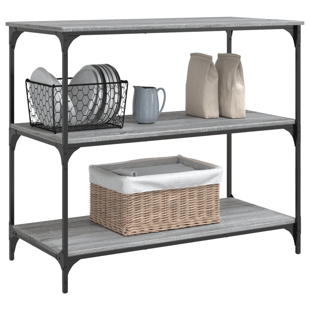 Kjøkkentralle grå sonoma 102x50x95 cm konstruert tre