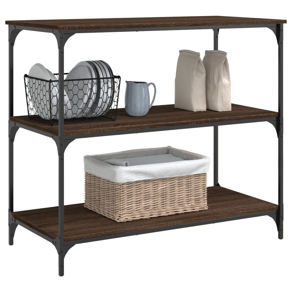 Kjøkkentralle brun eik 102x50x95 cm konstruert tre