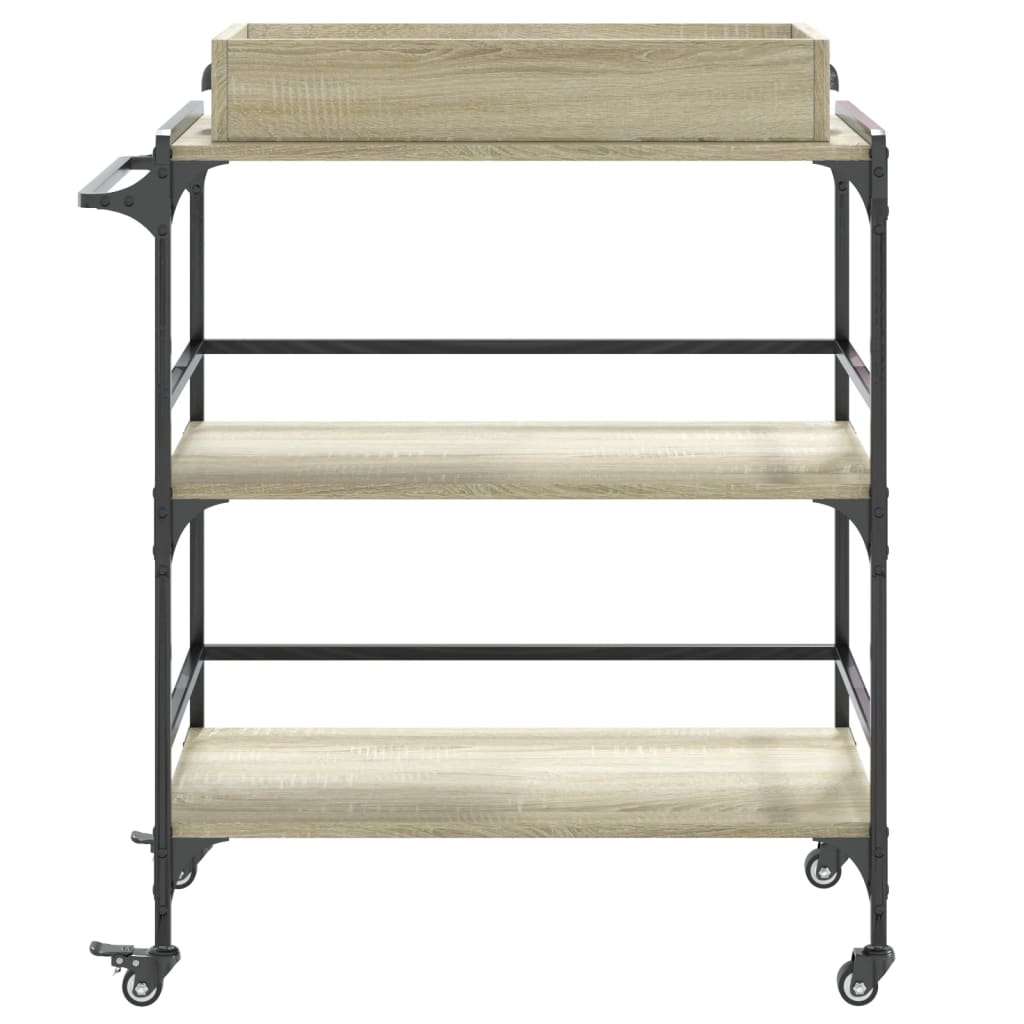 Kjøkkentralle sonoma eik 81,5x41x92,5 cm konstruert tre