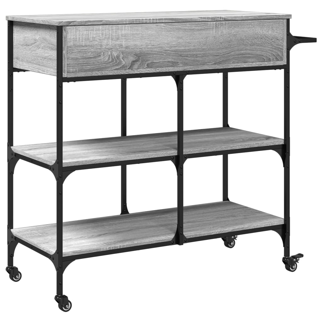 Kjøkkentralle grå sonoma 105x42x95 cm konstruert tre