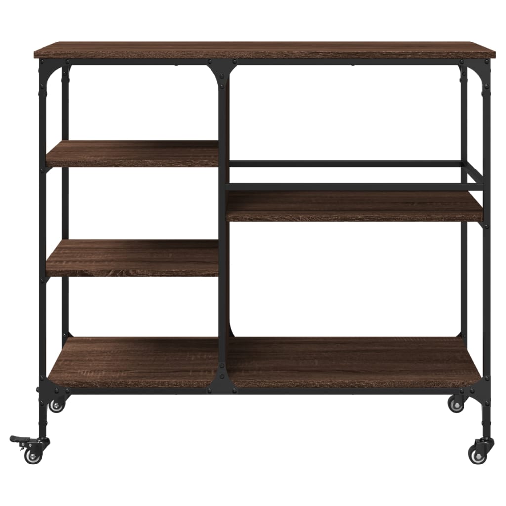 Kjøkkentralle brun eik 100x45x89,5 cm konstruert tre