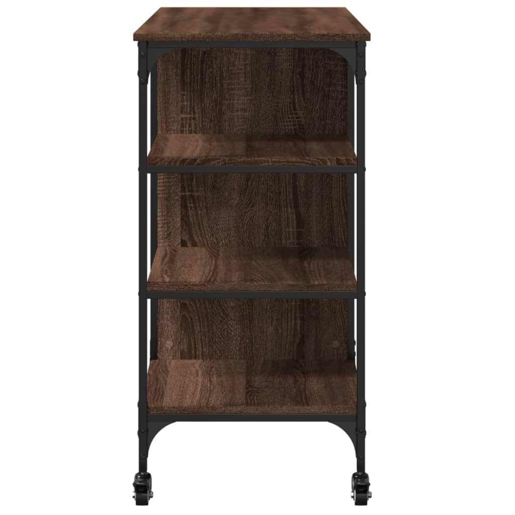 Kjøkkentralle brun eik 100x45x89,5 cm konstruert tre