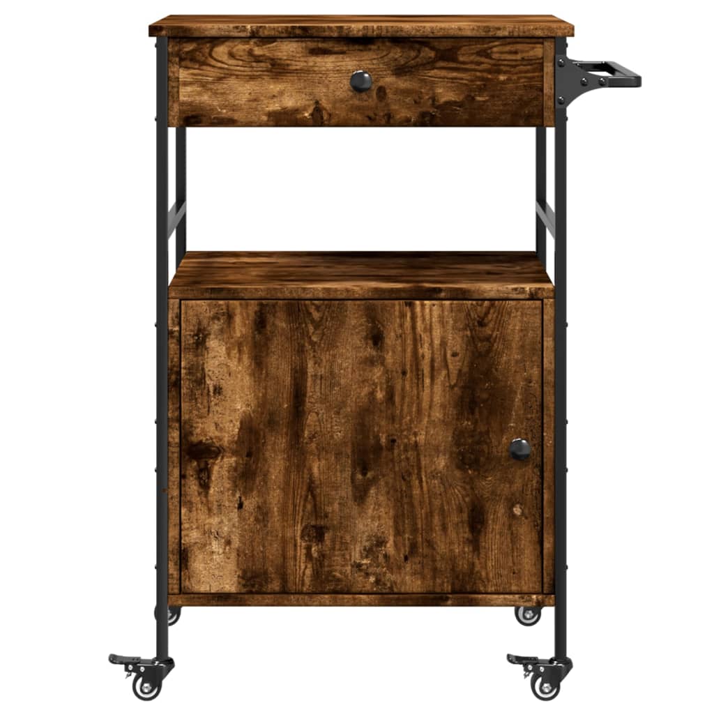 Kjøkkentralle røkt eik 56x43x89,5 cm konstruert tre