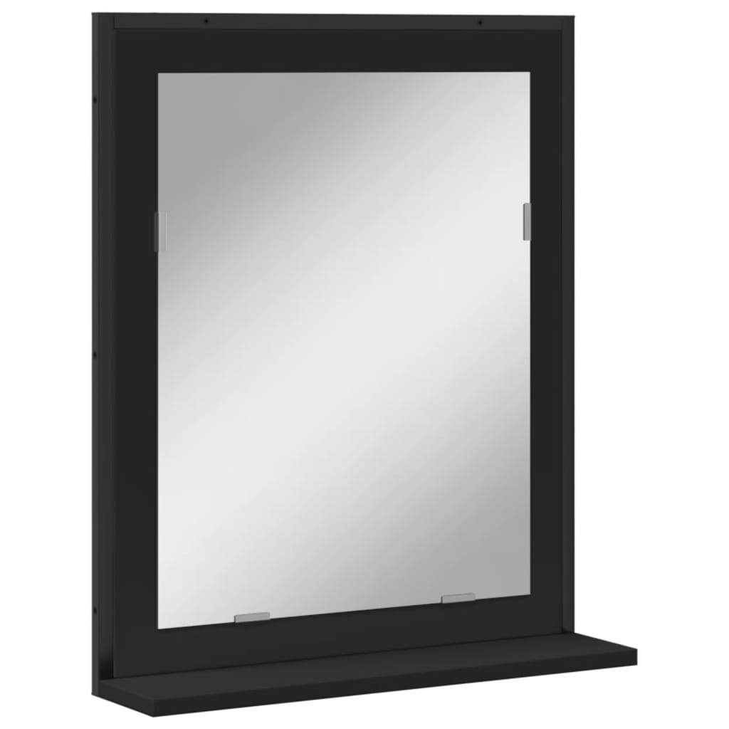 Baderomsspeil svart 50x12x60 cm sponplate