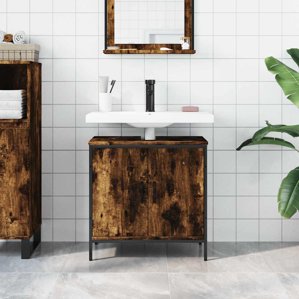 Servantskap røkt eik 60x30x60 cm konstruert tre