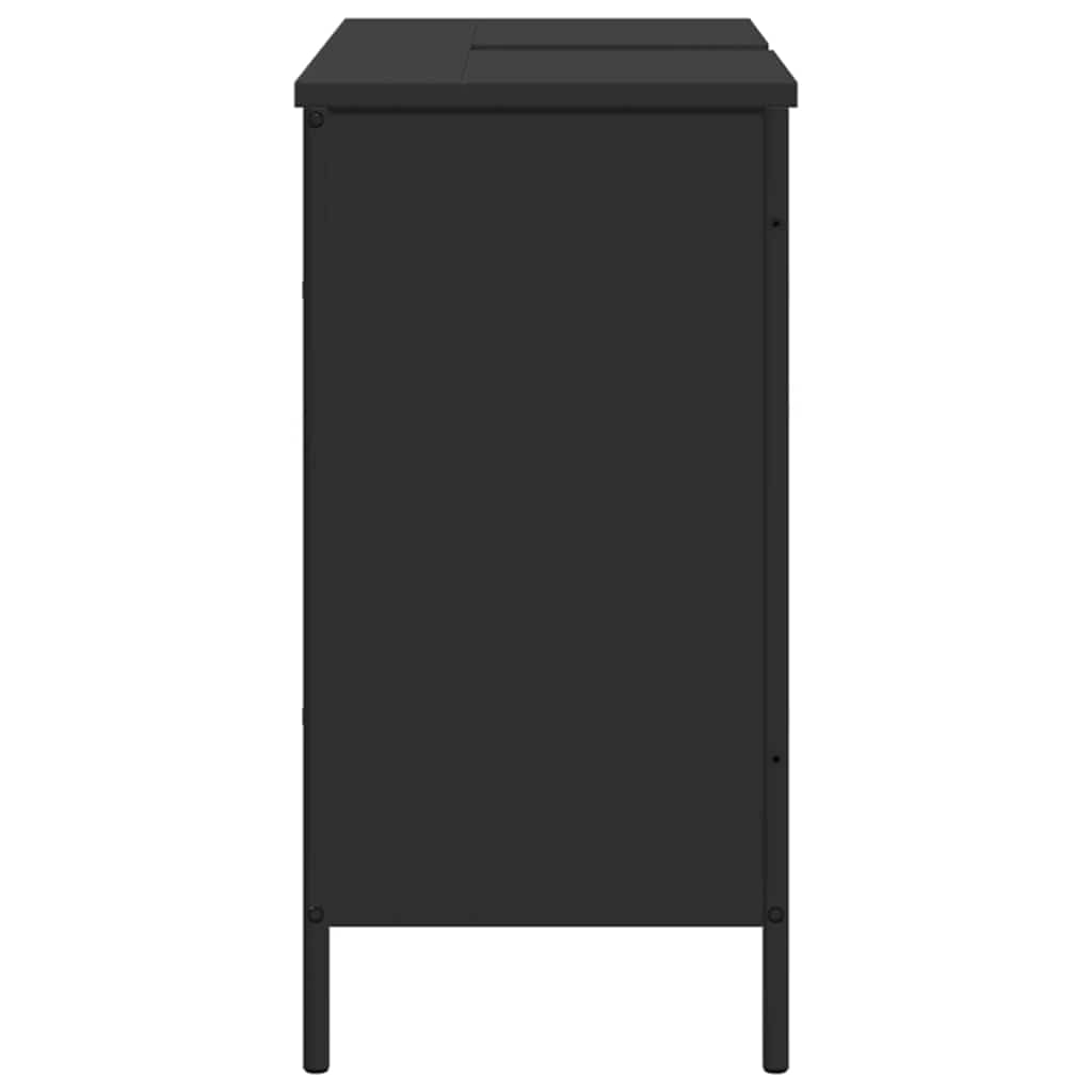 Servantskap svart 80x30x60 cm konstruert tre