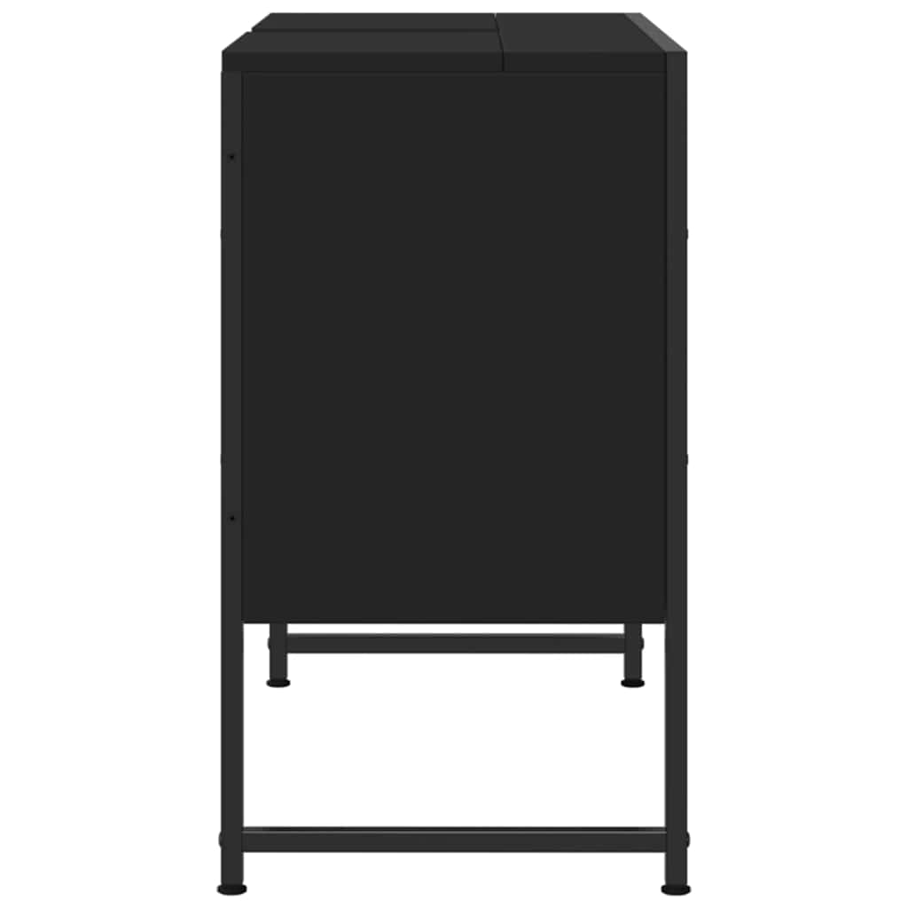 Servantskap svart 80x33x60 cm konstruert tre