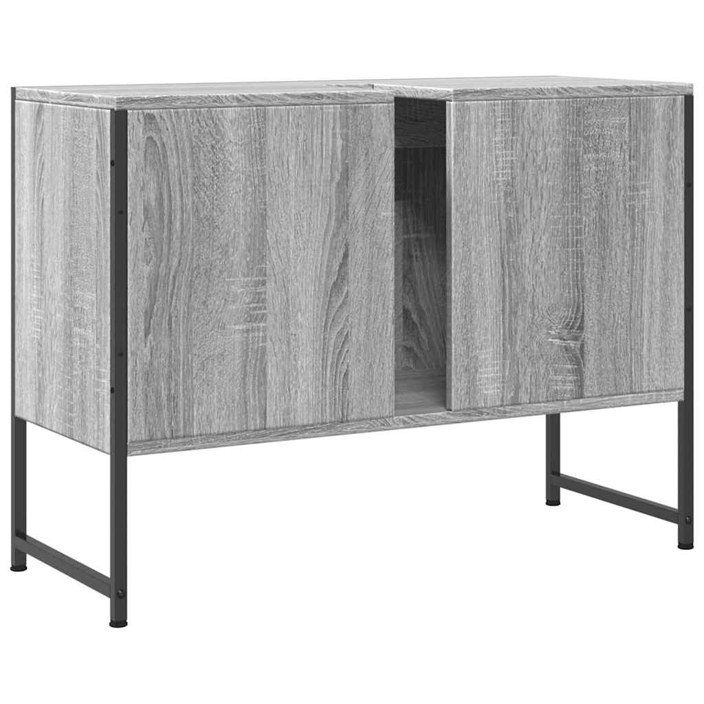Servantskap grå sonoma 80x33x60 cm konstruert tre