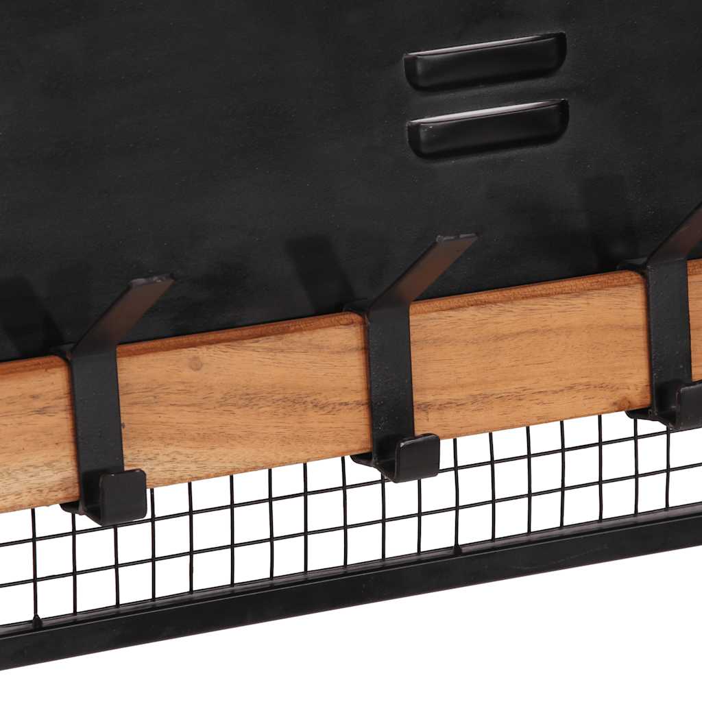 Veggmontert klesstativ 90x11x30 cm heltre mango