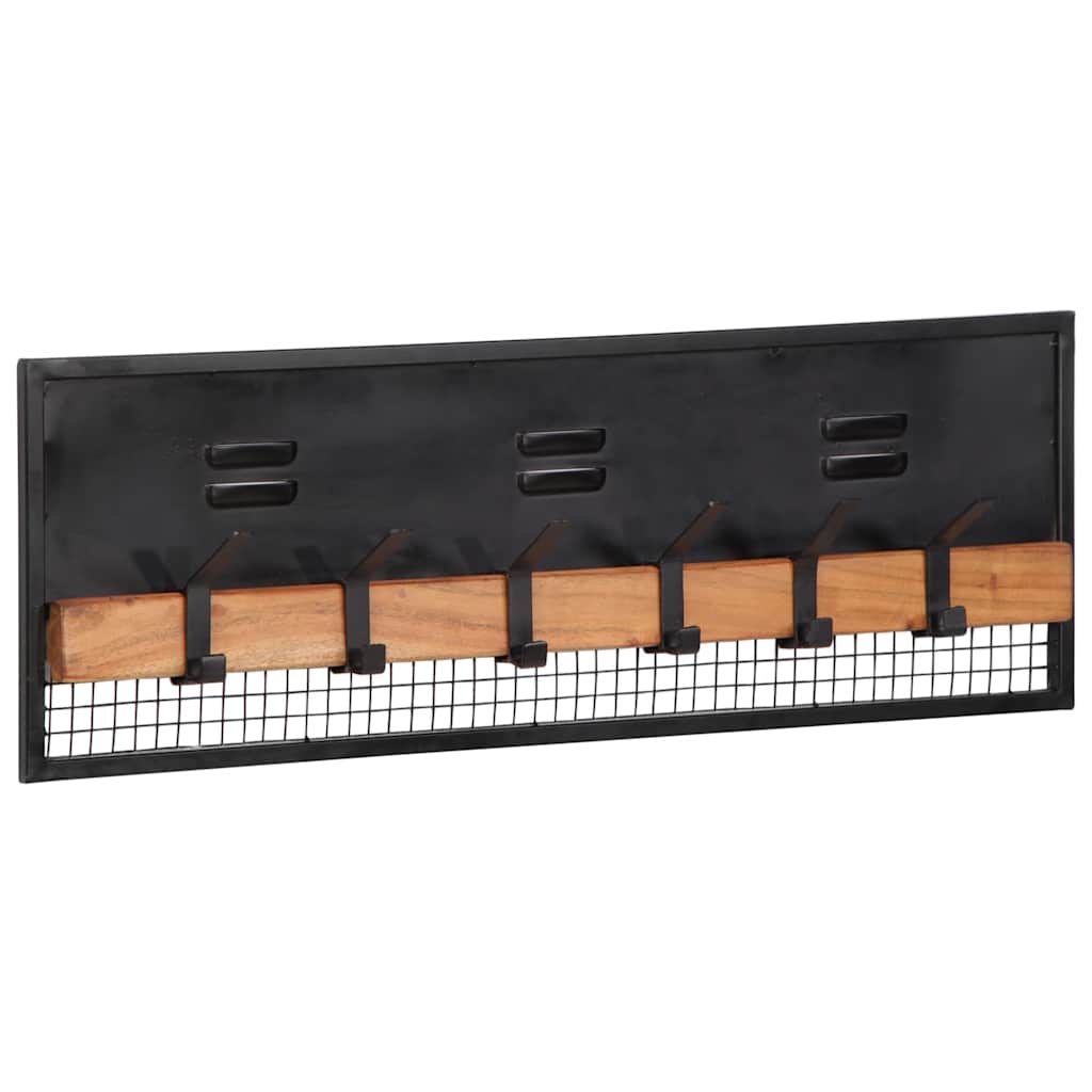Veggmontert klesstativ 90x11x30 cm heltre mango