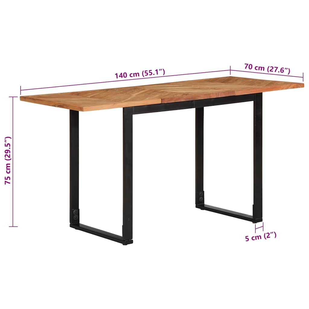 Spisebord 140x70x75 cm heltre akasie