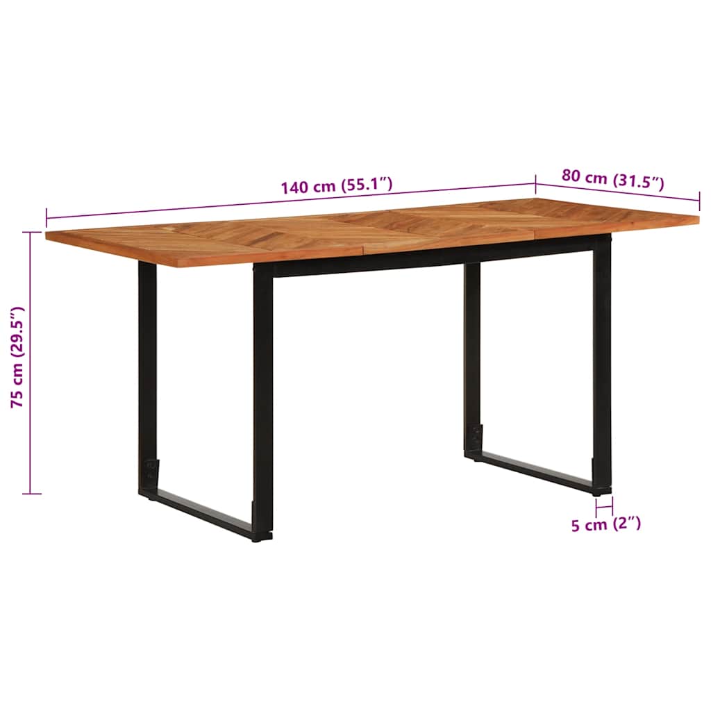Spisebord 160x80x75 cm heltre akasie