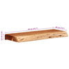 Vegghyller 2 stk 40x20x3,5 cm heltre akasie