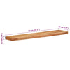 Vegghyller 2 stk 80x20x3,5 cm heltre akasie