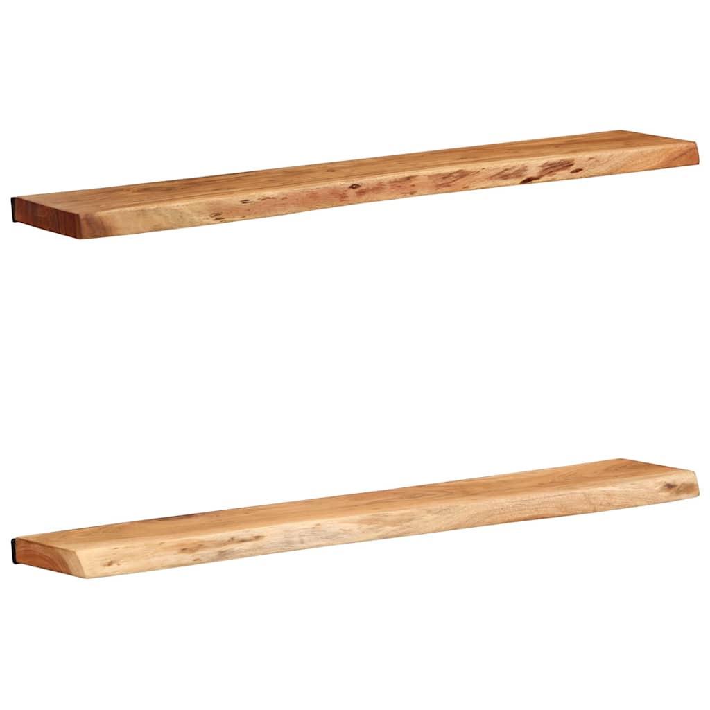 Vegghyller 2 stk 100x20x3,5 cm heltre akasie