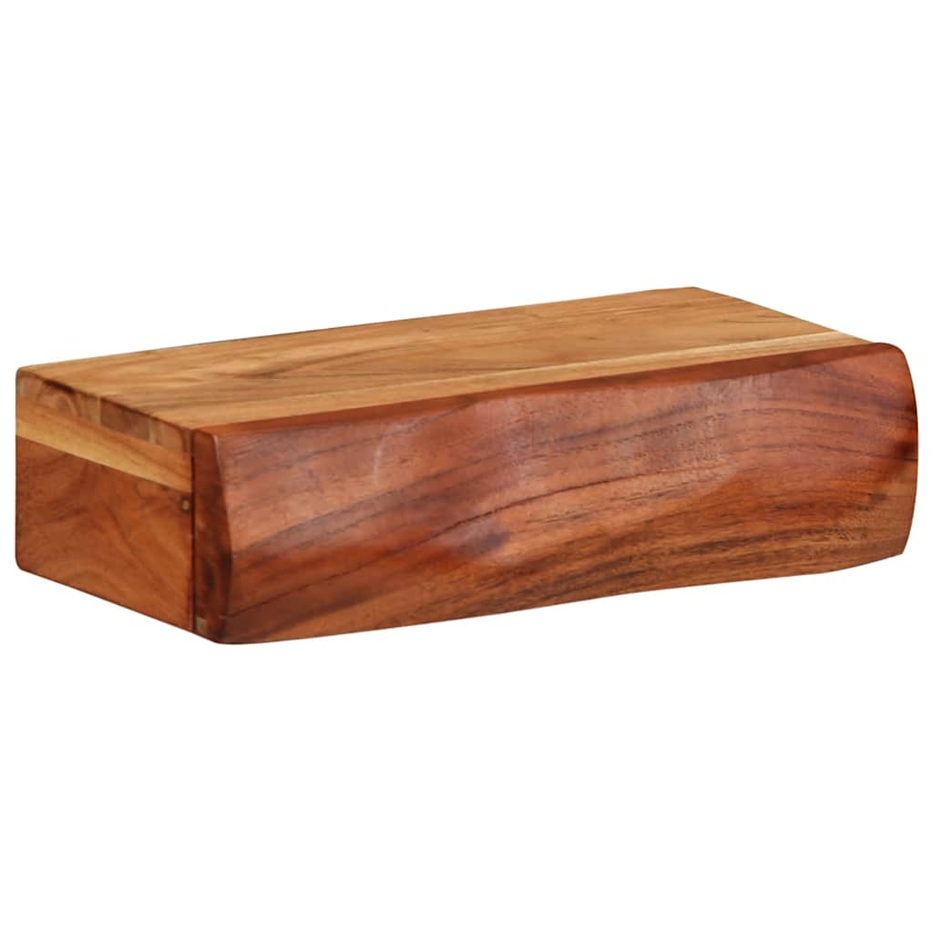 Vegghyller 2 stk 30x17x8 cm heltre akasie